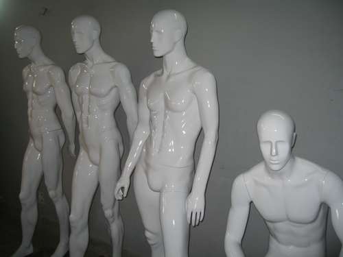 Male white glossy finish with abstract head