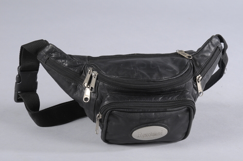 Leather Belt Pouches - Genuine Leather, 10x5x2 Inches, Black | Multiple Pockets, Zipper Closure, Convenient Carry, Durable Material, Stylish Design