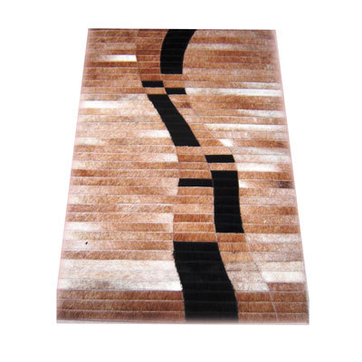 Leather Carpet - Hand-tufted, Variable Dimensions, Brown Color | Durable Material, Elegant Look, Luxury Flooring, Unique Design