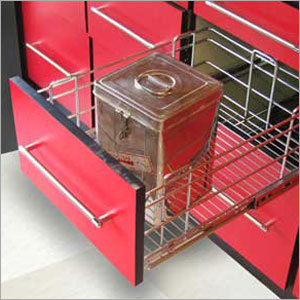 Grain Trolley Basket - Steel Wire, Variable Size, Silver | Chrome Plated, Durable, Lightweight, Space-Saving, Organized Storage