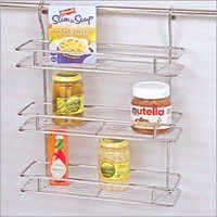 Spice Rack - Premium Stainless Steel, Compact Design With High Load Bearing Capacity, Durable Modern Kitchen Rack 