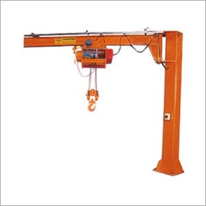 Orange Pillar Wall Mounted Jib Cranes