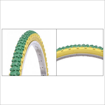 Green Yellow Bicycle Tyre