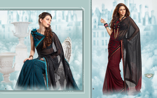 Beautiful Designer Retro Print Saree For Casual Wear