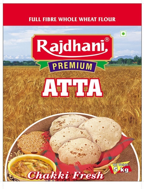5 Kg Wheat Atta Pack Stand Up Pouch