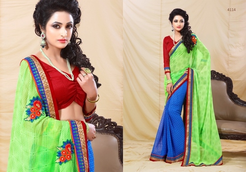 Beautiful Designer Embroidered Full net Sarees