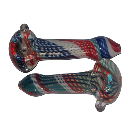 Inside Pipe - Borosilicate Glass 10-15cm Multicolored, Triple Chamber, Handcrafted Artistic Design