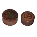 Wooden Grinder - Engraved Wood, 50-70 Mm Diameter, 30-40 Mm Height | Portable, Durable, Handcrafted, Smooth Finish