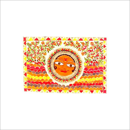 Blessing of Sun - Paper 10x8 Inches, Orange | Vibrant Colors, Intricate Design, Cultural Significance, Matte Finish