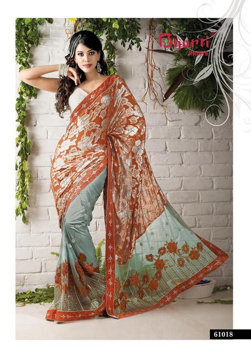 Beautiful Designer Embroidered Viscose Sarees