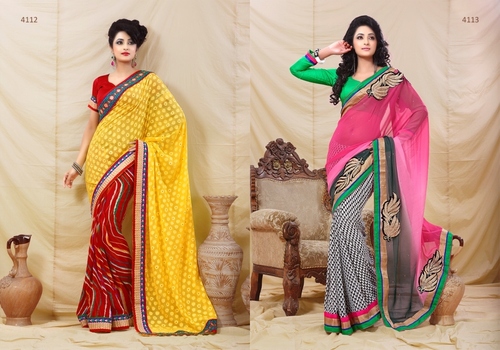 Beautiful Designer Embroidered Partywear Sarees
