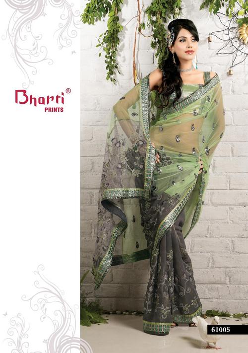 Beautiful Designer Embroidered Partywear Sarees