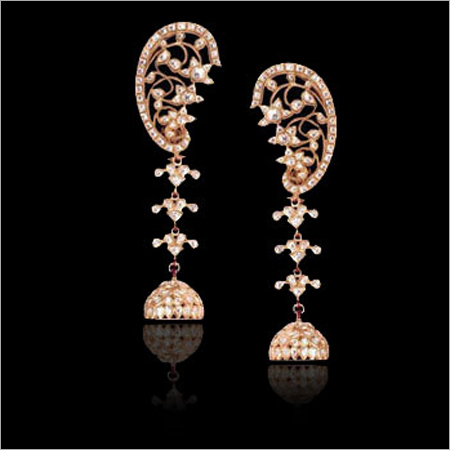 Eye-Catching Uncut Diamond Kanphool Earrings