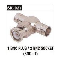 1 BNC Plug 2 BNC Socket (BNC T)