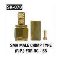 SMA Male Crimp Type (R.P.) For RG - 58