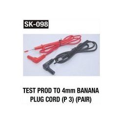 Test Prob To 4mm Banana Plug Cord (P 3) Pair