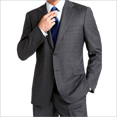 Charcoal Grid Wool Suit