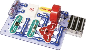Snap Circuits Mini - Plastic, Blue, Battery Powered, 8 Seconds Recording | Easy Assembly, Educational, Fun Music Playback
