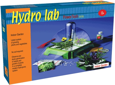 Hydrolab Power Tech Series - Plastic 20x30x15cm Blue, Hydroponic Indoor Farming Kit, Adjustable Cover, Four Trays