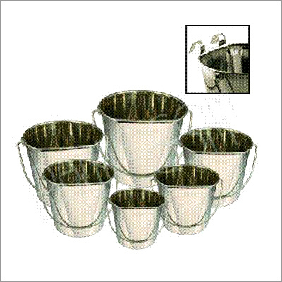 Stainless Steel Flat Bucket With Hook