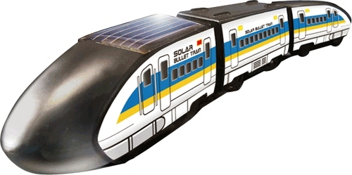 Solar Bullet Train - 172mm x 27mm x 27mm, 12,000rpm Motor | Solar Powered, Educational, Eco-Friendly, Easy Assembly