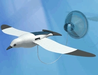 Flapping Sea Gull - 170x80x19mm White Plastic, Solar Powered, Wing Flapping, Educational Toy