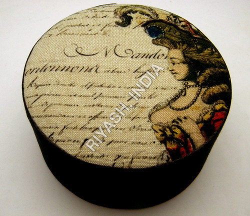 Vintage Printed Round Gift Box