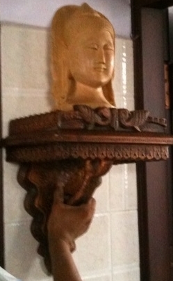 Wooden Statue with bracket