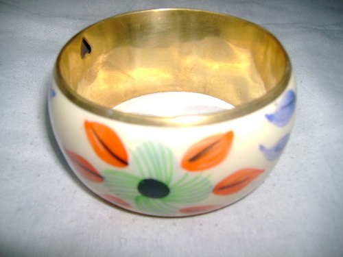 Wide Brass Bangle