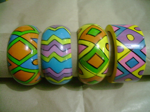 Brass Etched Wooden Bangle