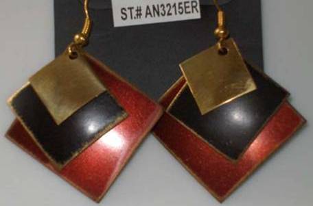 Ethnic Brass Earring
