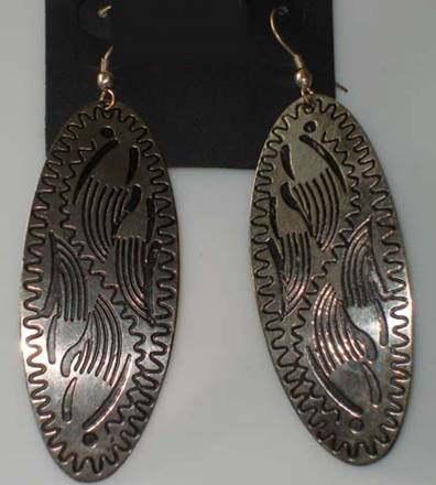 Brass Curved Earring