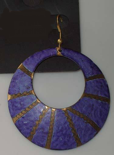 Colourful Brass Earrings