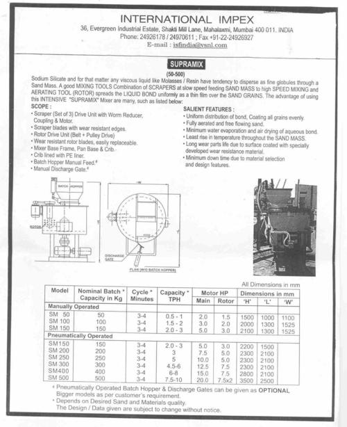 Intensive Sand Mixer