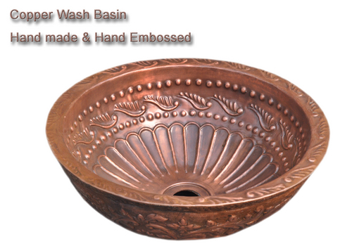 Copper Decorative Wash Basin