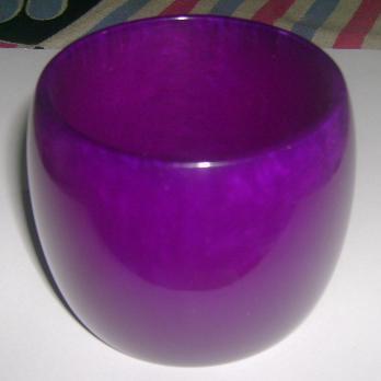 Resin Bangle - 60-70mm Diameter Purple, Glossy Finish, Lightweight Durable Accessory
