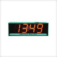 Industrial Digital Clock Display - Acrylic, Led, Red | Large Text Size, High Brightness, Hourly & Emergency Alarm, Bracket Mounting