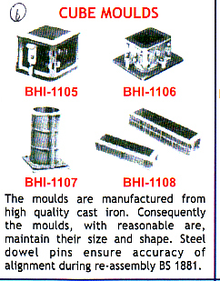 Cube Moulds - Cast Iron, Variable Size, BS 1881 Accuracy | Durable, Accurate Shapes, Steel Dowel Pins, Easy Assembly