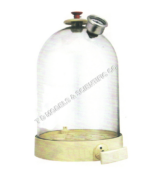 Bell Jar with Vaccume pump hand operated