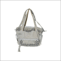 Acrylic Leather Hand Bag