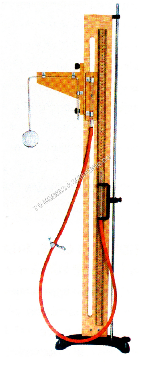 Boyle's Law Charles Law Apparatus Combined - Wood Base, Glass Tube, 1000mm Height | Gas Laws, Physics Demo, Precise, Durable, Educational