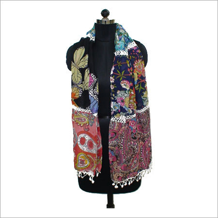 Floral patch Work Print Stoles