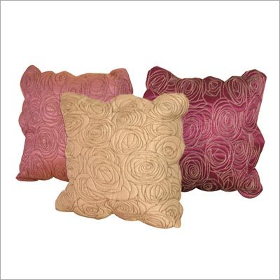 40x40 cm Poly Dupion Embroidered Cushion Covers