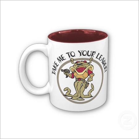 Alien Mug Gift - Ceramic 325ml White | Unique Design, Microwave and Dishwasher Safe