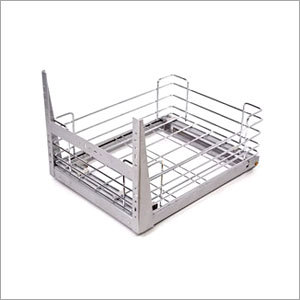 Grain Trolley - Stainless Steel, 12x12x12 Inches | Durable, Rust Resistant, Easy Cleaning, Space Saving, Sturdy, Chrome Finish