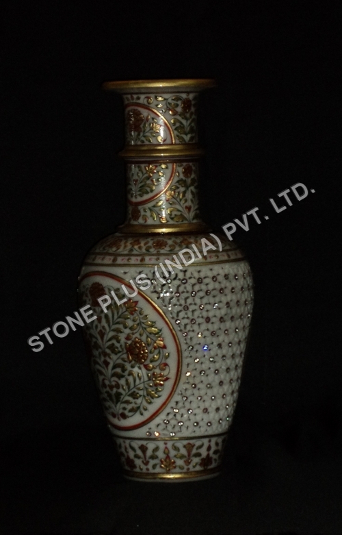 Marble Inlay Flower Vase