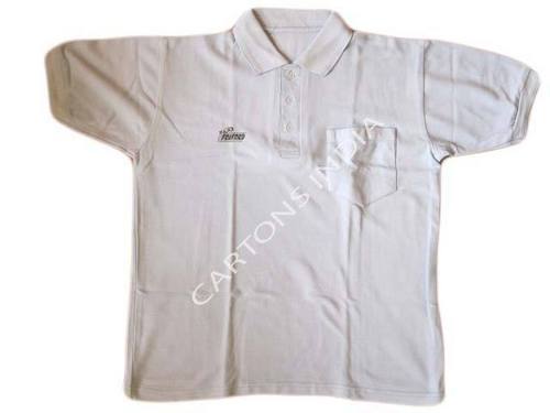 Polo T Shirts - Cotton, S-XXL, White | Breathable Fabric, Comfortable Fit, Durable, Customizable, Brand Promotion