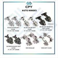 Slide On Conceal Hinges - Stainless Steel, 2-4 Inch Size, Silver Color | Easy To Fit, Compact Design, Precision Action Auto Hinges