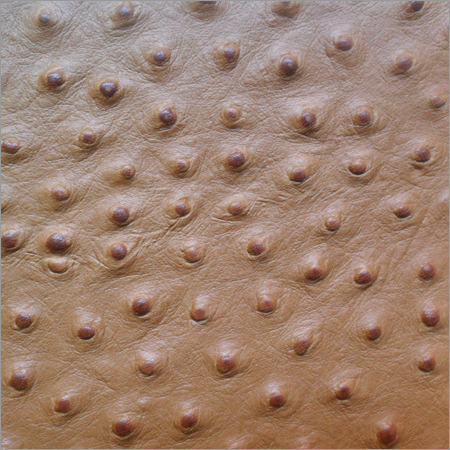 osrtich embossed leather