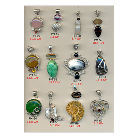 Silver Meena Pendent